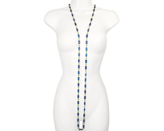 Vintage Beaded Necklace, Art Deco French Flapper … - image 2