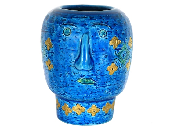Vintage Bitossi Vase, Charming Ceramic Head Vase, Mid Century