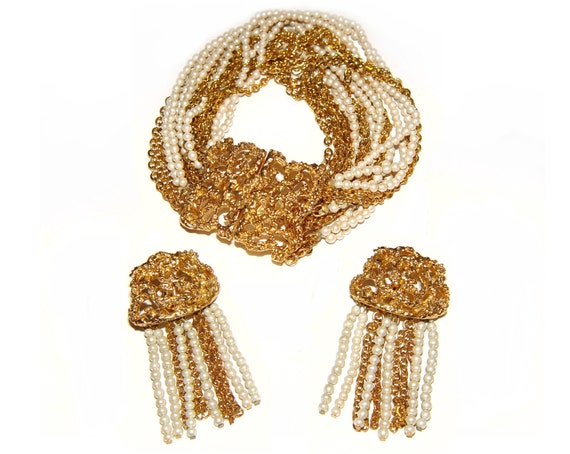 Vendome Bracelet and Earrings Set, Rare, Collecti… - image 1