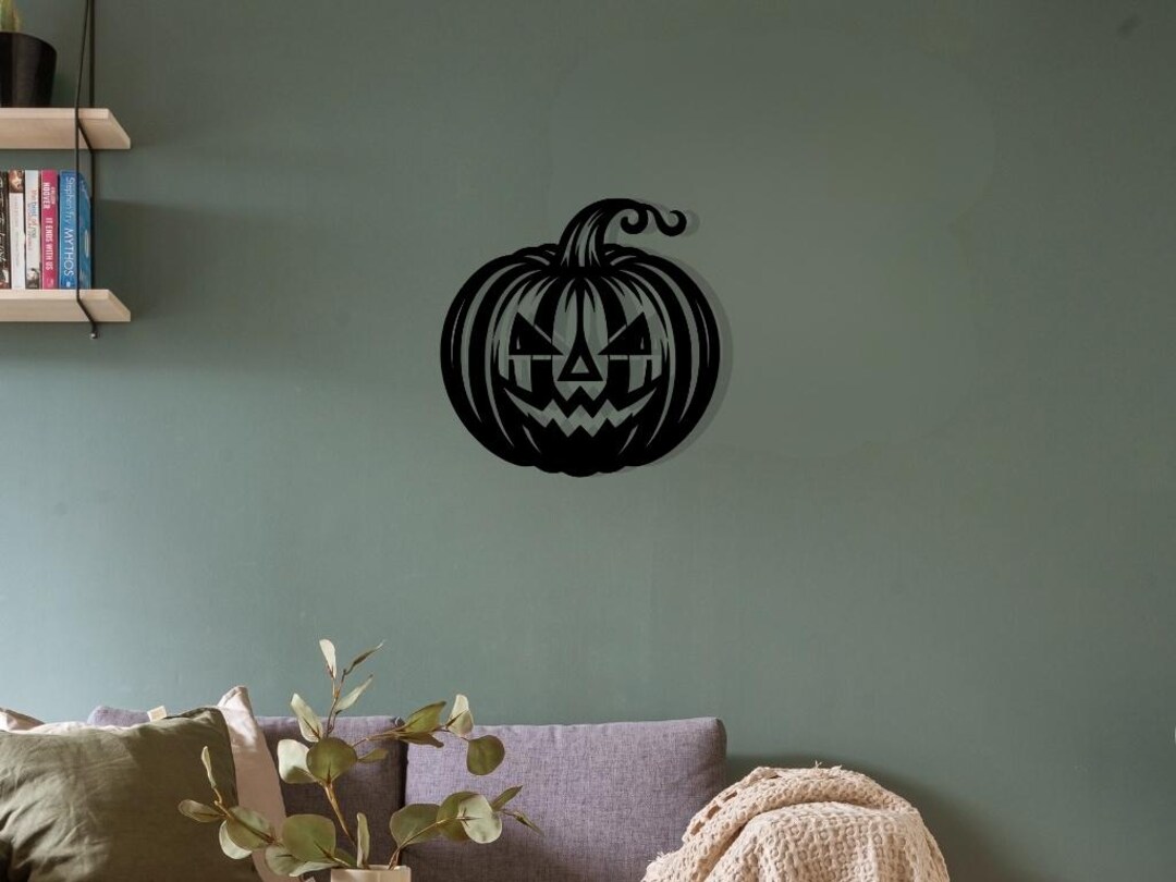 Metal Jack O'lantern Wall Art: Spooky Halloween Home Decor - Etsy
