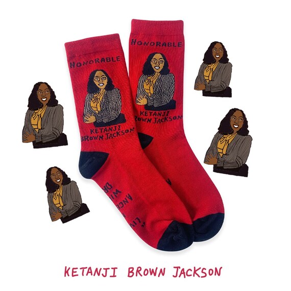 Ketanji Brown Jackson Red Crew Socks ADULT | Etsy UK