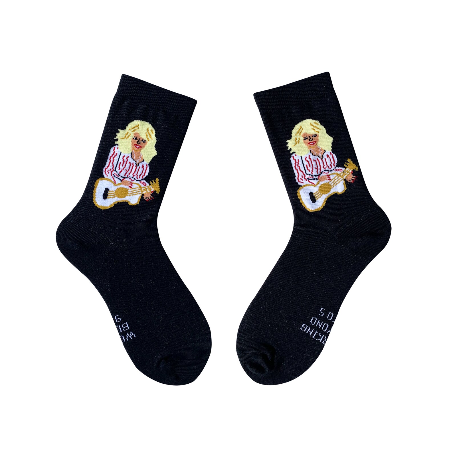 Dolly Parton Crew Socks Medium Etsy