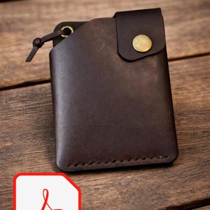 Minimalist Wallet Pattern PDF | Leather Craft Template | DIY Bifold Card Holder | Digital Download