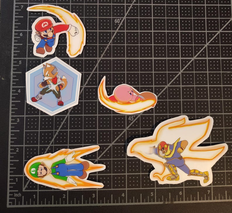 Super Smash Bros Ultimate Character Sticker Pack 1 | Vinyl Stickers - Etsy
