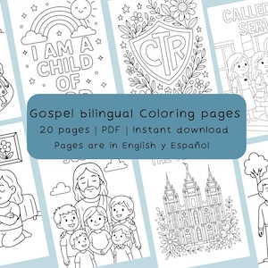 Lot de pages à colorier SDJ : activités d'apprentissage de l'Évangile (PDF imprimables)