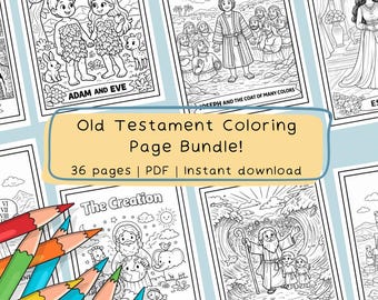 Old Testament Coloring Pages: Bible Story Printables (PDF Download)