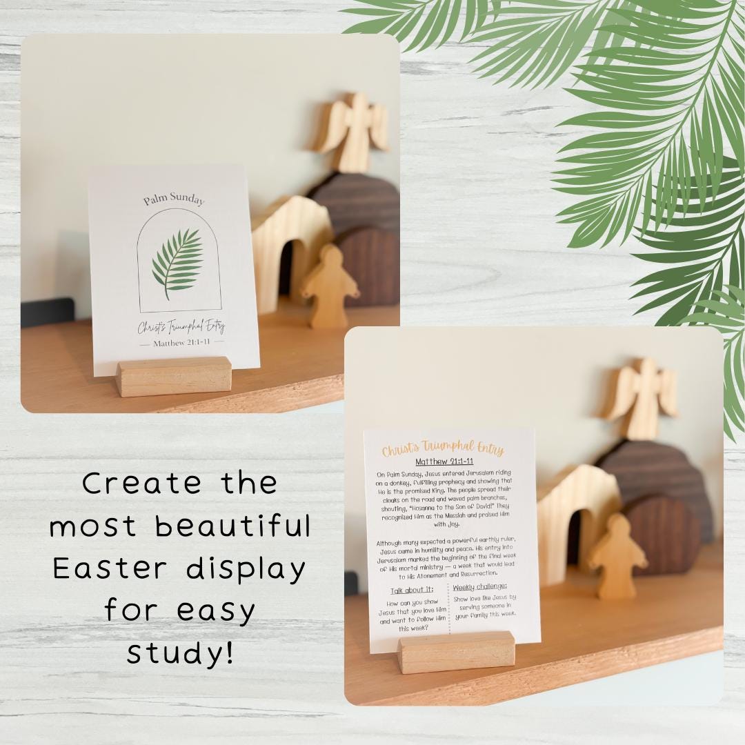 LDS Holy Week Study Cards for Kids | Christ Centered Easter Family ...