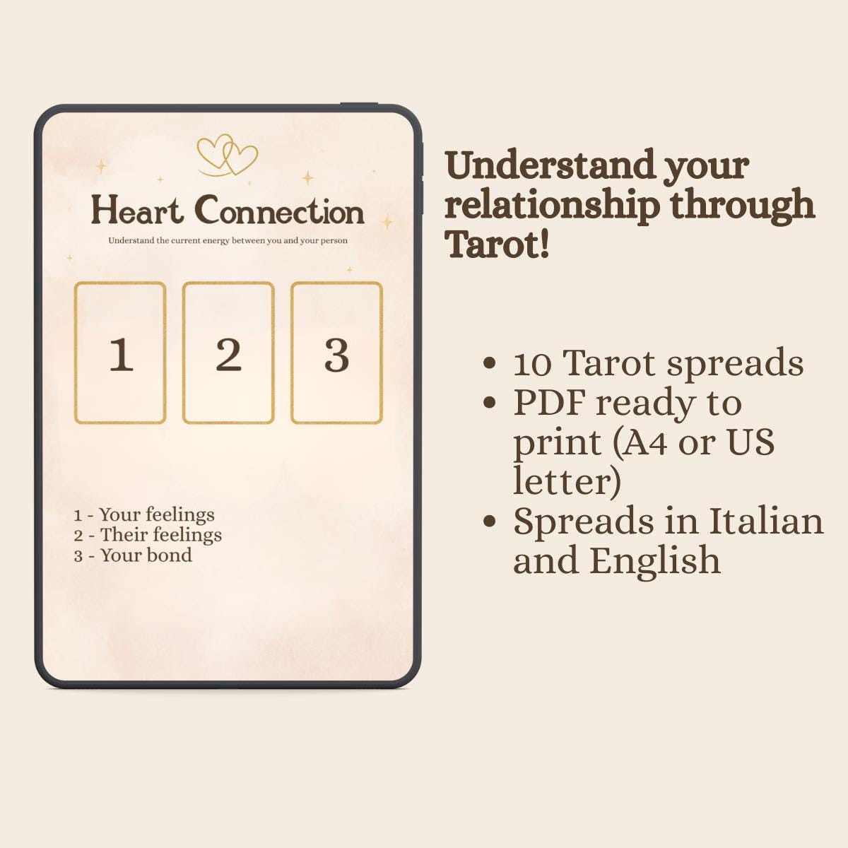 Love & Relationship Tarot Spreads Pack | 10 Tarot Spreads | Printable ...