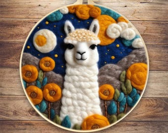 DIY Needle Felting Kit for Beginners – Wool Painting Craft Set with Tools & Instructions, Punch Needle Embroidery Starter Gift for Crafters