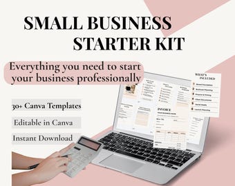 Small Business Starter Kit Canva Templates | Editable Business Bundle | Digital Download