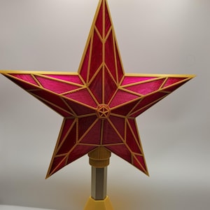 Kreml Ruby Star nattlampa / USB-lampa programmerbar app med fjärrkontroll - Avancerad 850 LED - Stor 43 cm hög 25 cm diameter - Tillverkad i USA - Sovjetunionens historia