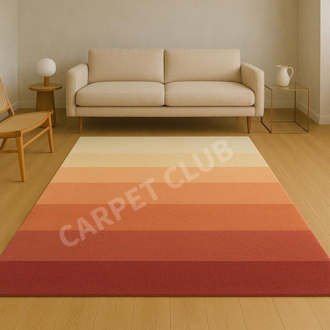 Sunset Ombre Area Rug | Hand-tufted Warm Gradient Carpet - Etsy