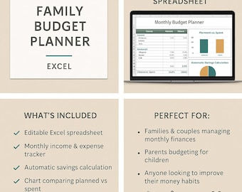 Familienbudget / Monatsbudget / Haushaltsbudget