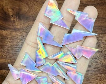 Aurora Opal Iridescent Lightning Bolt Cabochon, Smooth Polished Loose Opal, Thunder Bolt Opal Gemstone, Fancy Cut Opal For Making Pendant