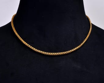 14K Gold Wheat Chain Necklace | Thick Gold Chain for Men & Women | Luxury Unisex Necklace | Minimalist Gold Jewelry | Gift for Him Her"