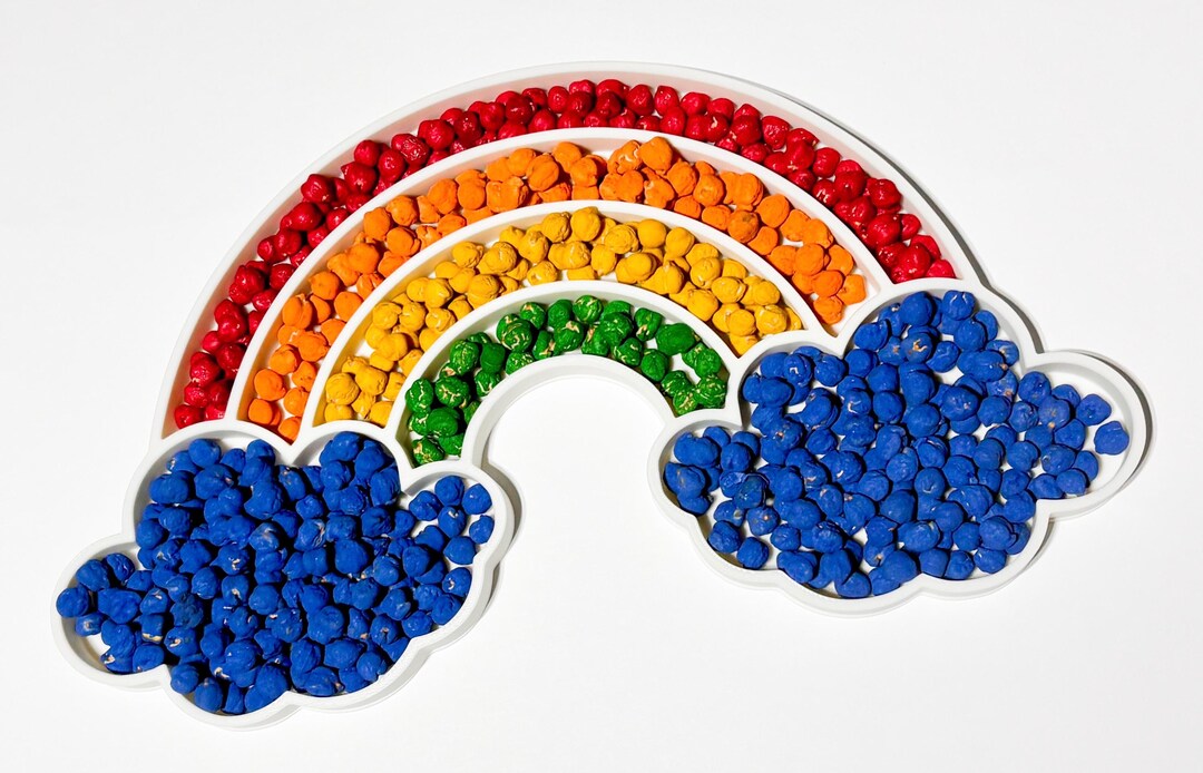Rainbow Sensory Sorting Tray | Montessori Learning, Fine Motor Skills ...