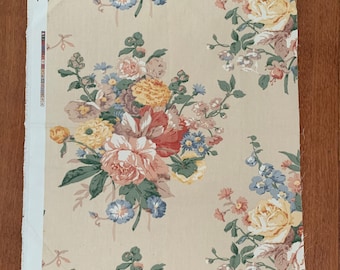 Vintage Ralph Lauren Bennettsville Floral Chintz Fabric Remnant