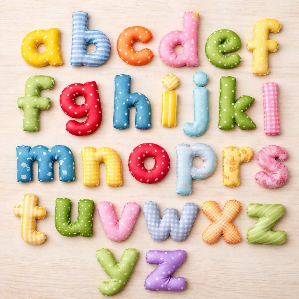 6 Inch Fabric Alphabet Letters and Numbers Pattern Template,free