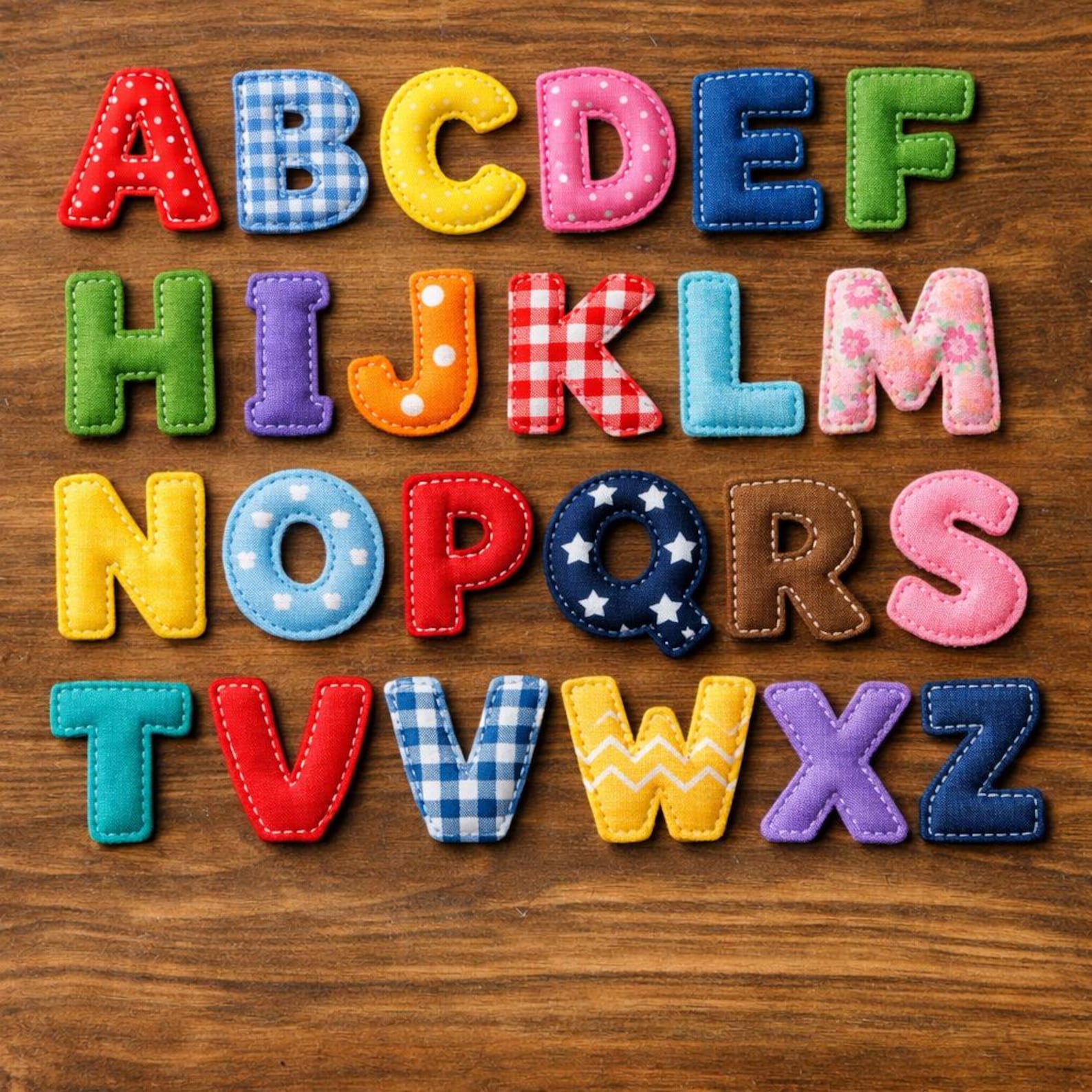 Pattern Lettersa 4 Inch Fabric Alphabet Letters and Numbers Pattern Template,free ...