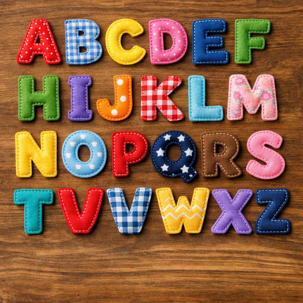 4 Inch Fabric Alphabet Letters and Numbers Pattern Template,free