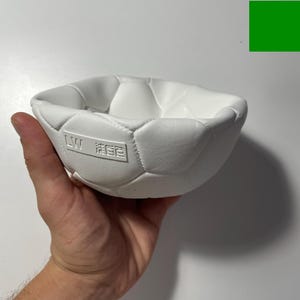 Soccer Ball Plaster Bowl for Keys and Coins, Funny Gift for Him, Small Sports Tray, Unique Desk Organizer, Entryway Mini Catchall Dish