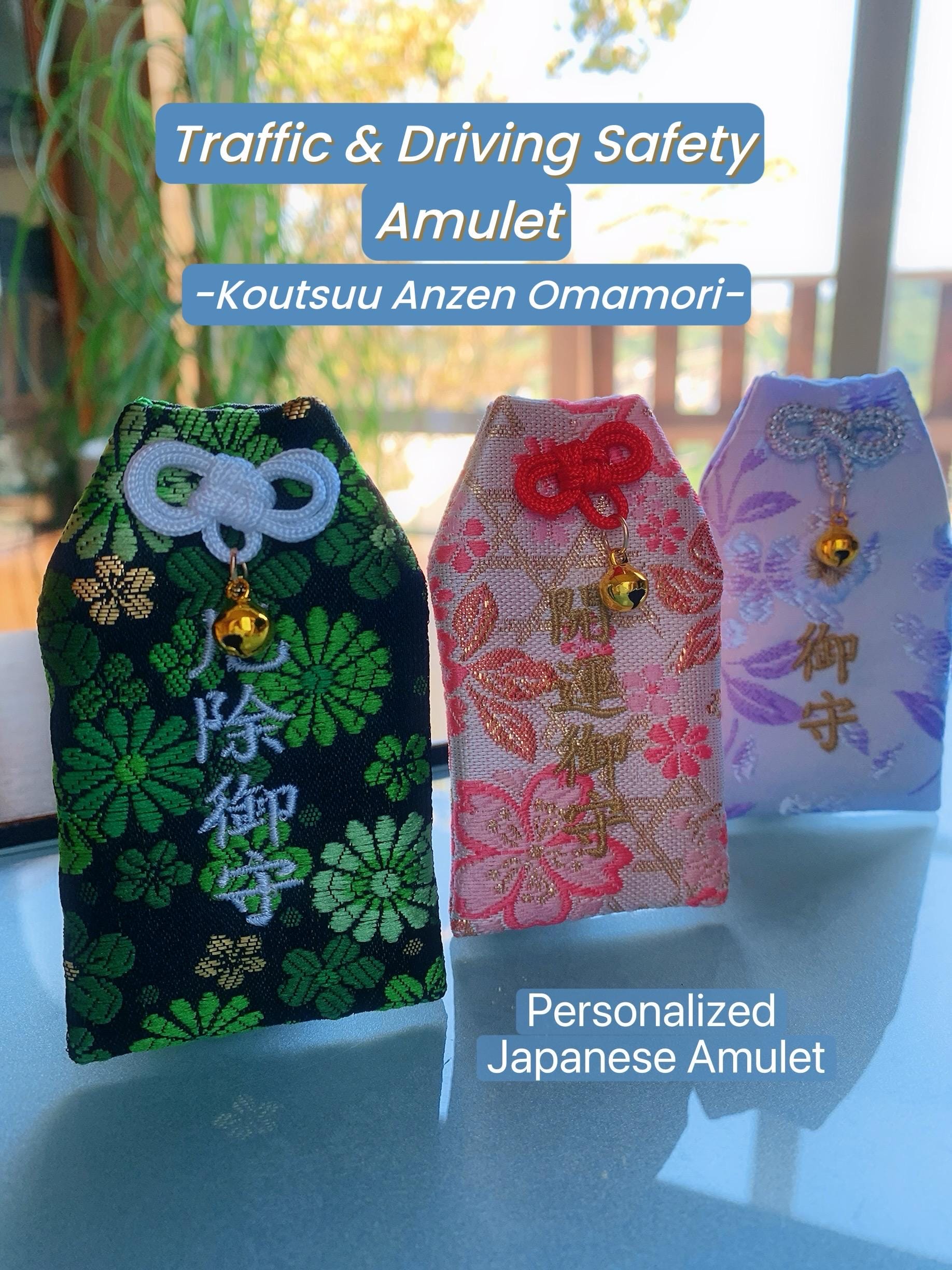 Personalized Traffic Safety Omamori / Handmade Energy Charm for