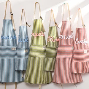 Custom Cooking Apron with Pocket,Personalized  Apron,Kitchen Apron,Gift for mom,Gift for Her,Gift for Cooking