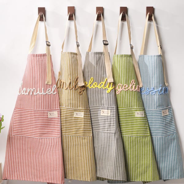 Custom Cooking Apron with Pocket,Personalized  Apron,Kitchen Apron,Gift for mom,Gift for Her,Gift for Cooking