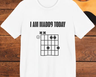 Camiseta "Soy Madd9 hoy" / Diagrama de acordes de guitarra, camiseta musical