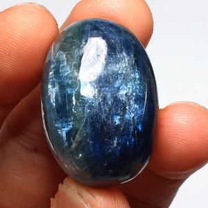 Natural Flashy Blue Kyanite Oval Collectible Crystal Jewels Mineral ~ 115 Carats, Kyanite Decorative Display Crystal, Blue Kyanite Cabochons
