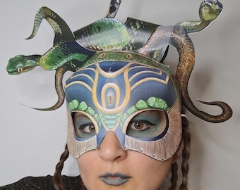 Medusa mask pdf DIY paper template