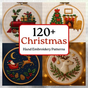 MINI COLLECTION, Collection de motifs de broderie main Noël et hiver, Designs actuels et futurs, Accès à vie, Broderie main, DIY