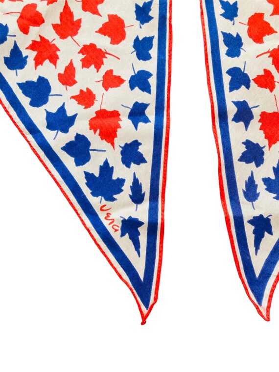 Leaf Print Silk Scarf, Vera Neumann Vintage scarf… - image 3