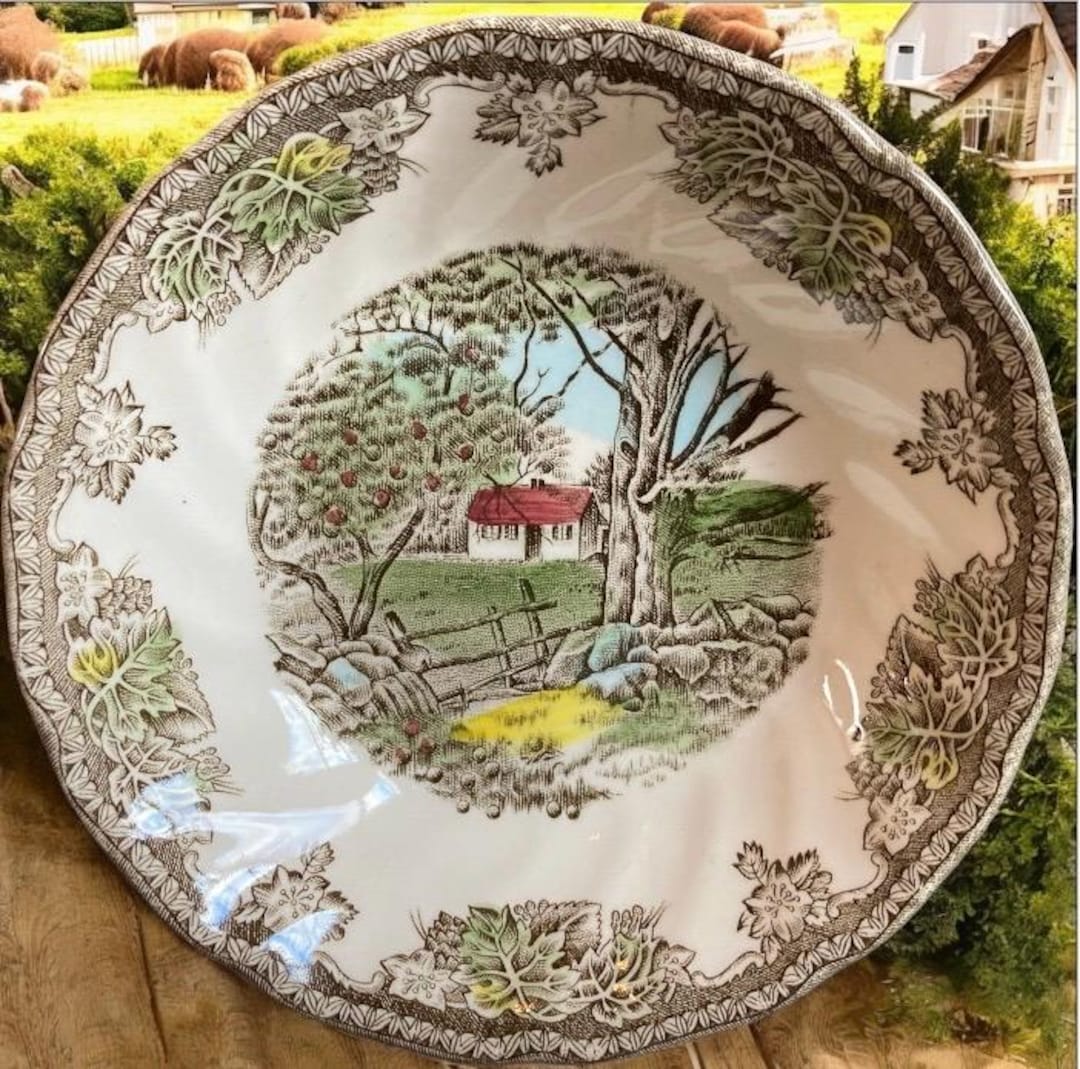 Johnson Bros Friendly Village Stone Wall Berry Bowls Vintage