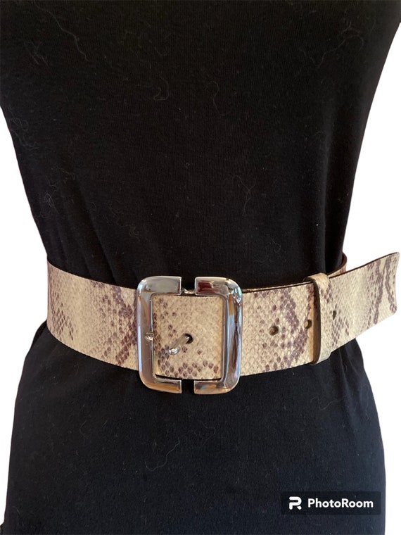 Ann Taylor Loft belt, Animal Print leather Belt, … - image 2