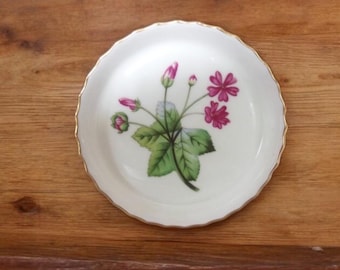 Minton Malva Meadow Flower Plate: Vintage Porcelain Butter Pat (4&quot;)