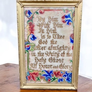 Illuminated Manuscript Framed Art, Hand-drawn Medieval illuminated manuscript, Framed Bible Verse Art
