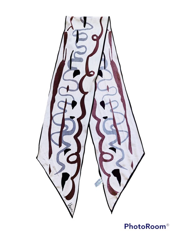 Vera Neumann Abstract scarf, Long Head scarf, sig… - image 2