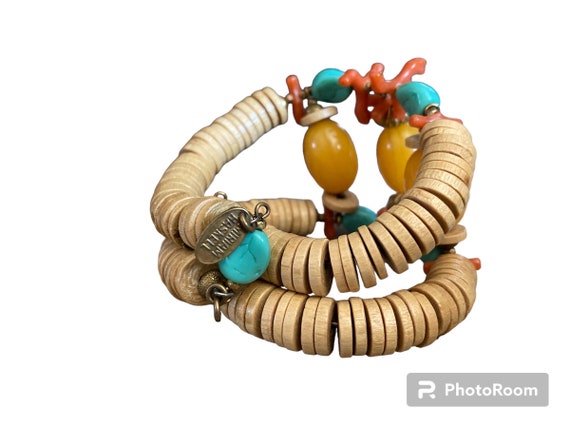 Miriam Haskell Egyptian Bracelet, Faux Turquoise … - image 4