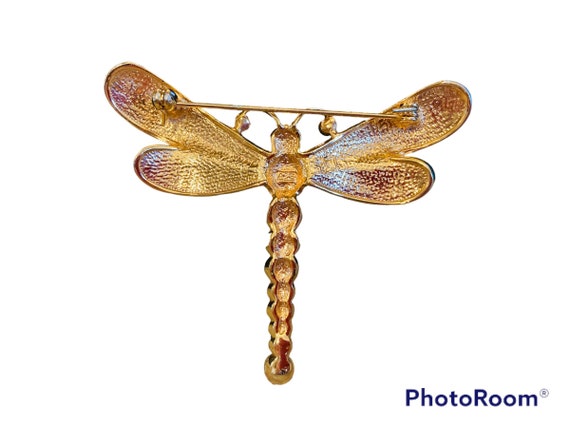 Attwood & Sawyer jewelry, Signed Dragonfly enamel… - image 2