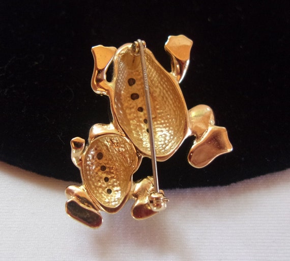 Spilla a forma di rana in cristallo Swarovski, spilla a forma di rospo