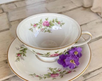 Rosenthal Selb cottage teacup, Winifred White Tea Cup, romantic antique tea set