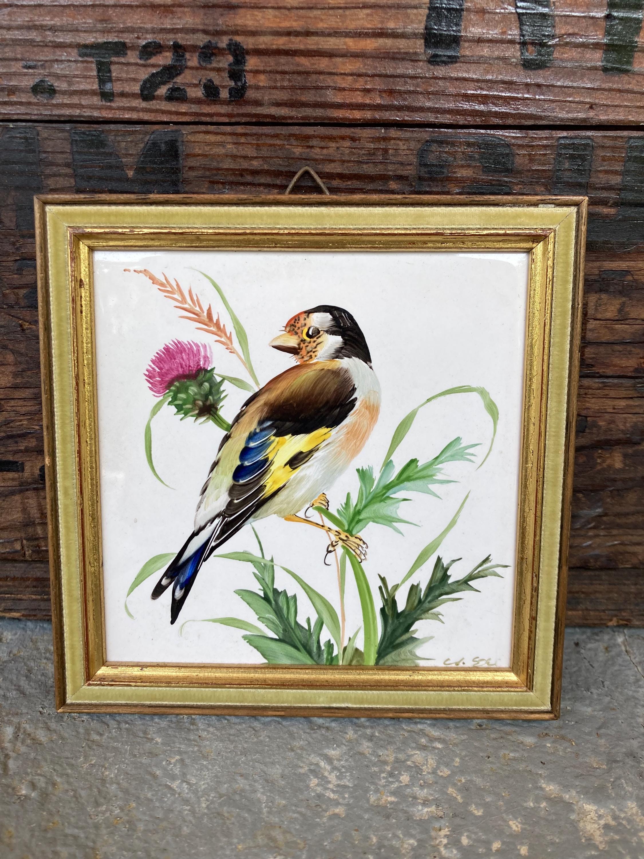 Art mural en mosaïque d'oiseaux fait main : dosseret en carreaux de marbre (40 x 32 po.) - Canada