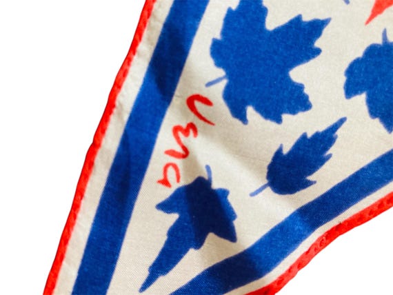 Leaf Print Silk Scarf, Vera Neumann Vintage scarf… - image 4