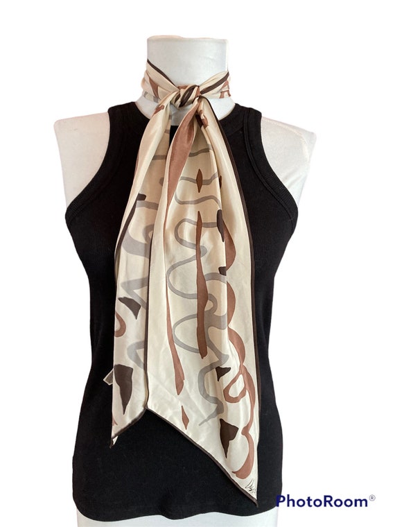Vera Neumann Abstract scarf, Long Head scarf, sig… - image 5