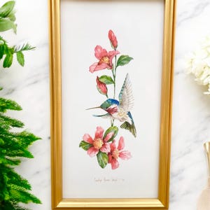 Hummingbird Art Print: Framed Carolyn Shores Wright Wall Decor