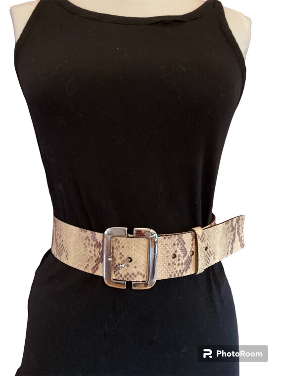 Ann Taylor Loft belt, Animal Print leather Belt, … - image 4