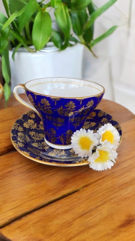 Aynsley Vintage Cobalt Blue Tea Cup: Bone China, England, 1930s - Etsy