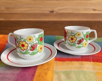 CO-FOUR® 4x tazze da caffè in ceraica - tazze da caffè con otivi pasquali - caffettiere per