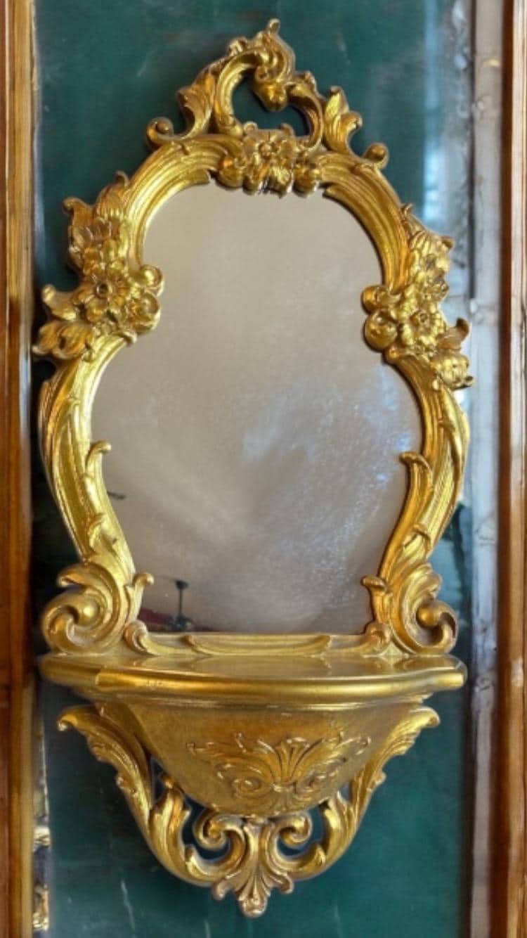 ハリウッドリージェンシー　ミラー ハリウッド・リージェンシー・シロッコ・ウォールミラー（棚付き